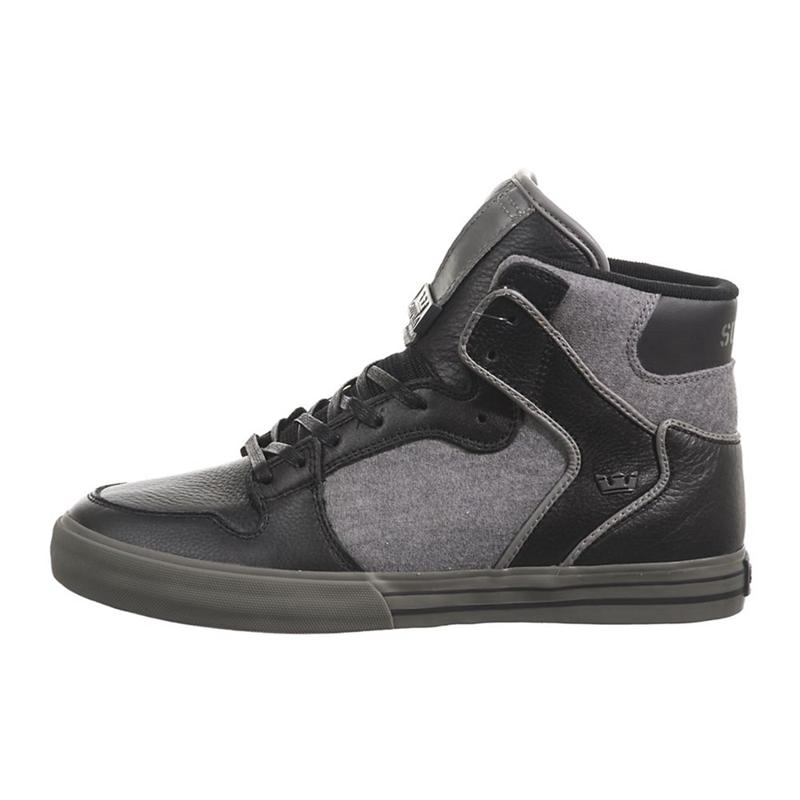 Supra VAIDER Sneaker High Damen Schwarz Grau Online Kaufen GKCVQ1083